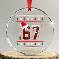 Funny Six Seven Meme Christmas Ugly Sweater Crystal Glass Ornament Trendy Tiktok Gift - Wonder Print Shop