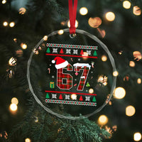 Funny Six Seven Meme Christmas Ugly Sweater Crystal Glass Ornament Trendy Tiktok Gift - Wonder Print Shop