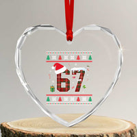 Funny Six Seven Meme Christmas Ugly Sweater Heart Crystal Glass Ornament Trendy Tiktok Gift - Wonder Print Shop