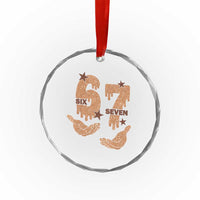Funny Six Seven Meme Crystal Glass Ornament Melanin Black History Month Gift - Wonder Print Shop