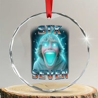 Funny Six Seven The Mason 67 Kid Gen Alpha Meme Crystal Glass Ornament - Wonder Print Shop