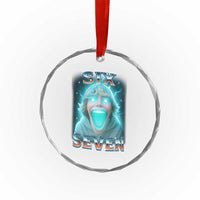 Funny Six Seven The Mason 67 Kid Gen Alpha Meme Crystal Glass Ornament TS11
