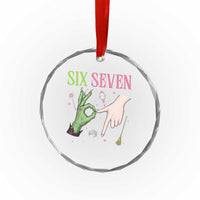 Funny Six Seven Witch Pink And Green Broomstick Magic Wand Crystal Glass Ornament - Wonder Print Shop
