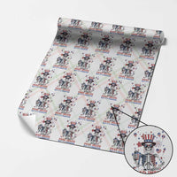 Funny Skeleton Dead Inside But Its Freedom Wrapping Paper Roll Patriotic Gift