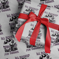 Funny Skeleton Reading At The Beach Wrapping Paper Roll All Booked For Summer