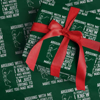 Funny Skeleton Sarcastic Wrapping Paper Roll Arguing With Me Is Pointless Smartmouths - Wonder Print Shop