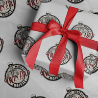 Funny Skeleton Twin Dad Make It A Double Wrapping Paper Roll Expecting Fathers Day Gift