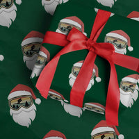 Funny Ski Christmas Winter Sport Skiing Santa Hat Wrapping Paper Roll - Wonder Print Shop