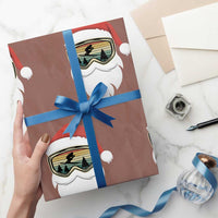 Funny Ski Christmas Winter Sport Skiing Santa Hat Wrapping Paper Roll - Wonder Print Shop