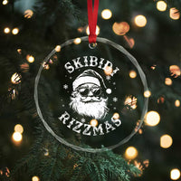 Funny Skibidi Rizzmas Xmas Crystal Glass Ornament Vintage Sigmas Charisma Rizz Cool Santa TS11