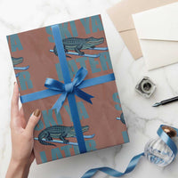 Funny Skiing Alligator Wrapping Paper Roll Ski Ya Later Skier Winter Sport - Wonder Print Shop