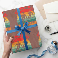 Funny Skiing Ski Dad Wrapping Paper Roll Got Passed By My Son Retro Vintage - Wonder Print Shop
