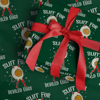 Funny Slut for Deviled Eggs Wrapping Paper Roll Funny Naughty Thanksgiving Potluck - Wonder Print Shop