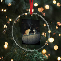 Funny Smoking Cat Crystal Glass Ornament Retro 90s Grunge Kitty Streetwear Meme TS10