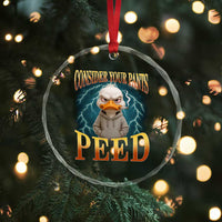 Funny Smoking Goose Meme Crystal Glass Ornament Consider Your Pants Peed - Wonder Print Shop