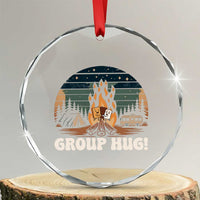 Funny Smores Camping Crystal Glass Ornament Group Hug TS12