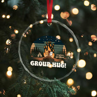 Funny Smores Camping Crystal Glass Ornament Group Hug TS12