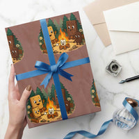Funny Smores Camping Wrapping Paper Roll Marshmallow Chocolate Fire - Wonder Print Shop