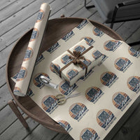 Funny Snowboarding Board Meeting Wrapping Paper Roll Retro Chairlift Snowboarders Powder Junkies - Wonder Print Shop