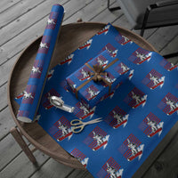 Funny Snowboarding Lover American Flag Winter Sport Wrapping Paper Roll - Wonder Print Shop