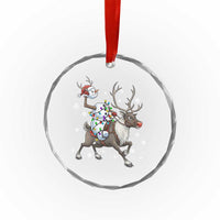 Funny Snowman Headless Horseman Crystal Glass Ornament Christmas Halloween Gift TS12