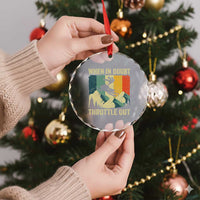 Funny Snowmobile Sled When In Doubt Throttle Out Crystal Glass Ornament Winter Sports - Wonder Print Shop