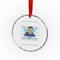Funny So Much Funukah To Celebrate Hanukkah Sandler Crystal Glass Ornament - Wonder Print Shop