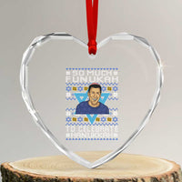 Funny So Much Funukah To Celebrate Hanukkah Sandler Heart Crystal Glass Ornament - Wonder Print Shop