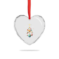 Funny Solar System Space Planets Xmas Tree Heart Crystal Glass Ornament - Wonder Print Shop
