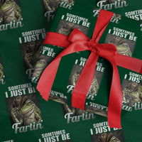 Funny Sometimes I Just Be Fartin Cowboy Frog Wrapping Paper Roll - Wonder Print Shop