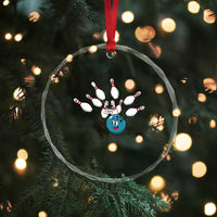 Funny Sport Bowler Gift Crystal Glass Ornament Bowling Ball Chasing Pins TS12