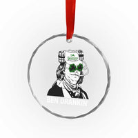 Funny St Patrick's Day Ben Dranking Crystal Glass Ornament Benjamin Franklin Retro Saint Paddy's Day TS02