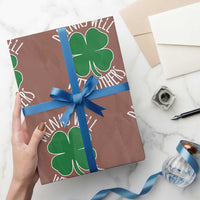Funny St Patricks Day Drinking Wrapping Paper Roll Drinks Well With Others Drunk Beer Lucky Shamrock - Wonder Print Shop