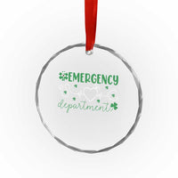 Funny St Patricks Day ER Nurse Crystal Glass Ornament Emergency Department Lucky Shamrocks - Wonder Print Shop