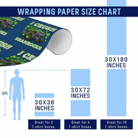 Funny St Patricks Day Monster Truck Wrapping Paper Roll I Crush Shamrocks Retro - Wonder Print Shop