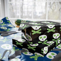 Funny St Patricks Day Wrapping Paper Roll Bacon & Eggs Skull & Crossbones