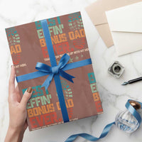 Funny Step Dad Wrapping Paper Roll Best Effin’ Bonus Dad Ever Retro - Wonder Print Shop