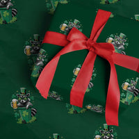 Funny St.Patrick's Day Raccoon Wrapping Paper Roll Patrick Drinking Irish - Wonder Print Shop