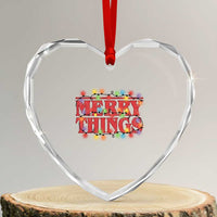 Funny Stranger Christmas Heart Crystal Glass Ornament Merry Things Xmas Movie Neon Lights - Wonder Print Shop