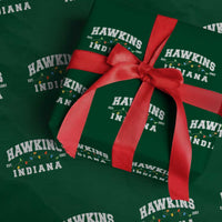 Funny Stranger Christmas Wrapping Paper Roll Hawkins Xmas Lights - Wonder Print Shop