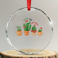 Funny Succulent Plant Lover Gift Crystal Glass Ornament Succa For Christmas - Wonder Print Shop