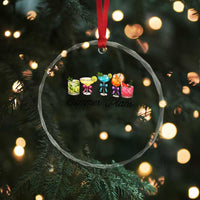 Funny Summer Plans Crystal Glass Ornament Refreshing Tropical Cocktail Lover Gift