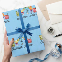 Funny Summer Plans Wrapping Paper Roll Refreshing Tropical Cocktail Lover Gift