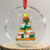 Funny Sushi Christmas Tree Crystal Glass Ornament Cute Japanese Xmas TS09