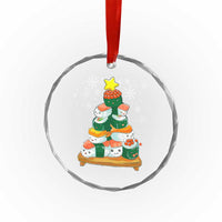 Funny Sushi Christmas Tree Crystal Glass Ornament Cute Japanese Xmas TS09