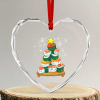 Funny Sushi Christmas Tree Heart Crystal Glass Ornament Cute Japanese Xmas - Wonder Print Shop