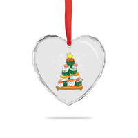 Funny Sushi Christmas Tree Heart Crystal Glass Ornament Cute Japanese Xmas - Wonder Print Shop
