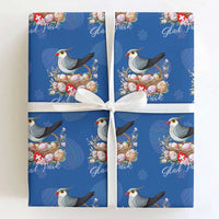 Funny Swedish Easter Day Wrapping Paper Roll Glad Pask Easter Eggs Cuckoo Bird
