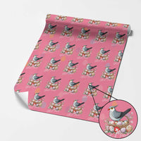 Funny Swedish Easter Day Wrapping Paper Roll Glad Pask Easter Eggs Cuckoo Bird