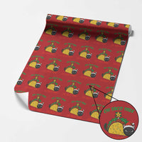 Funny Taco Cat Tree Christmas Wrapping Paper Roll - Wonder Print Shop